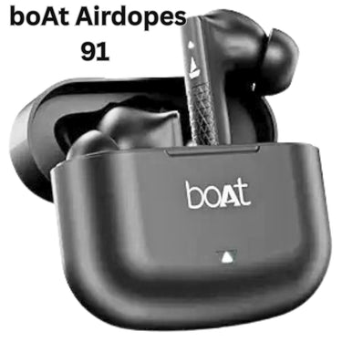 boAt Airdopes 91 – 45Hrs Playtime, ENx Tech, 50ms Low Latency, Fast Charging, IPX4, IWP Tech, Bluetooth v5.3 TWS Earbuds with Mic